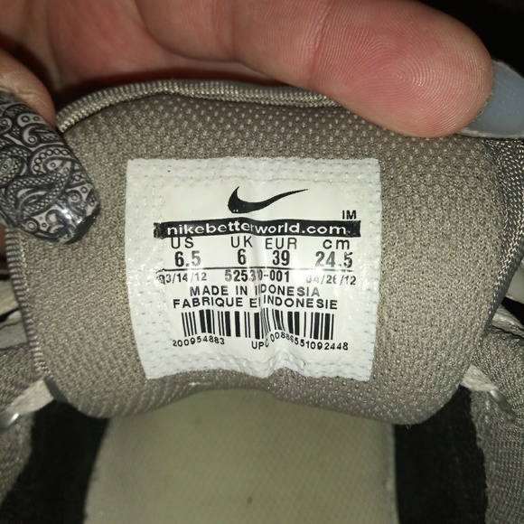 Nikes high tops grey womens sz 8 men sz6.5 - Picture 3 of 8